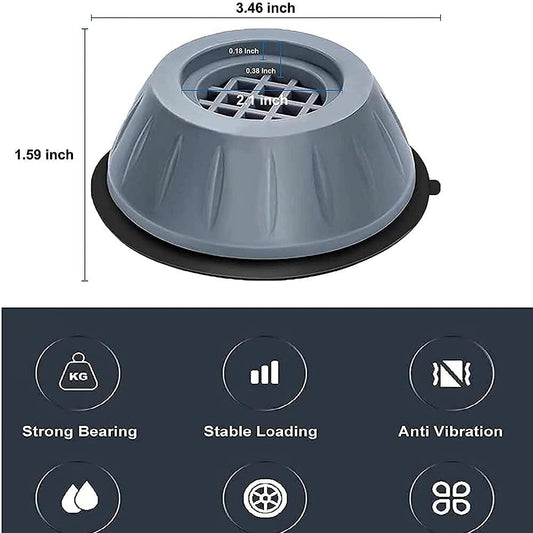 Anti-Slip Washing Machine Support Pads (Set of 4)